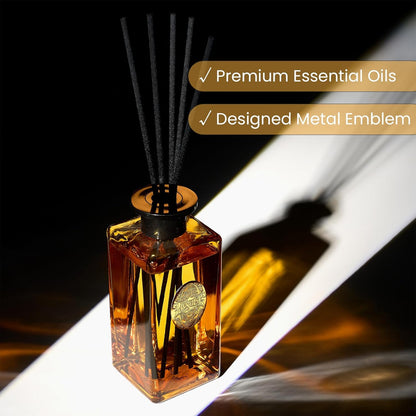 M&SENSE 6.3 oz Large Reed Diffuser Set | Lime+Basil Scent Oil Diffuser with Sticks | Hotel Collection Non-Toxic Home Fragrance |for Bedroom Bathroom Living Room - Colors B