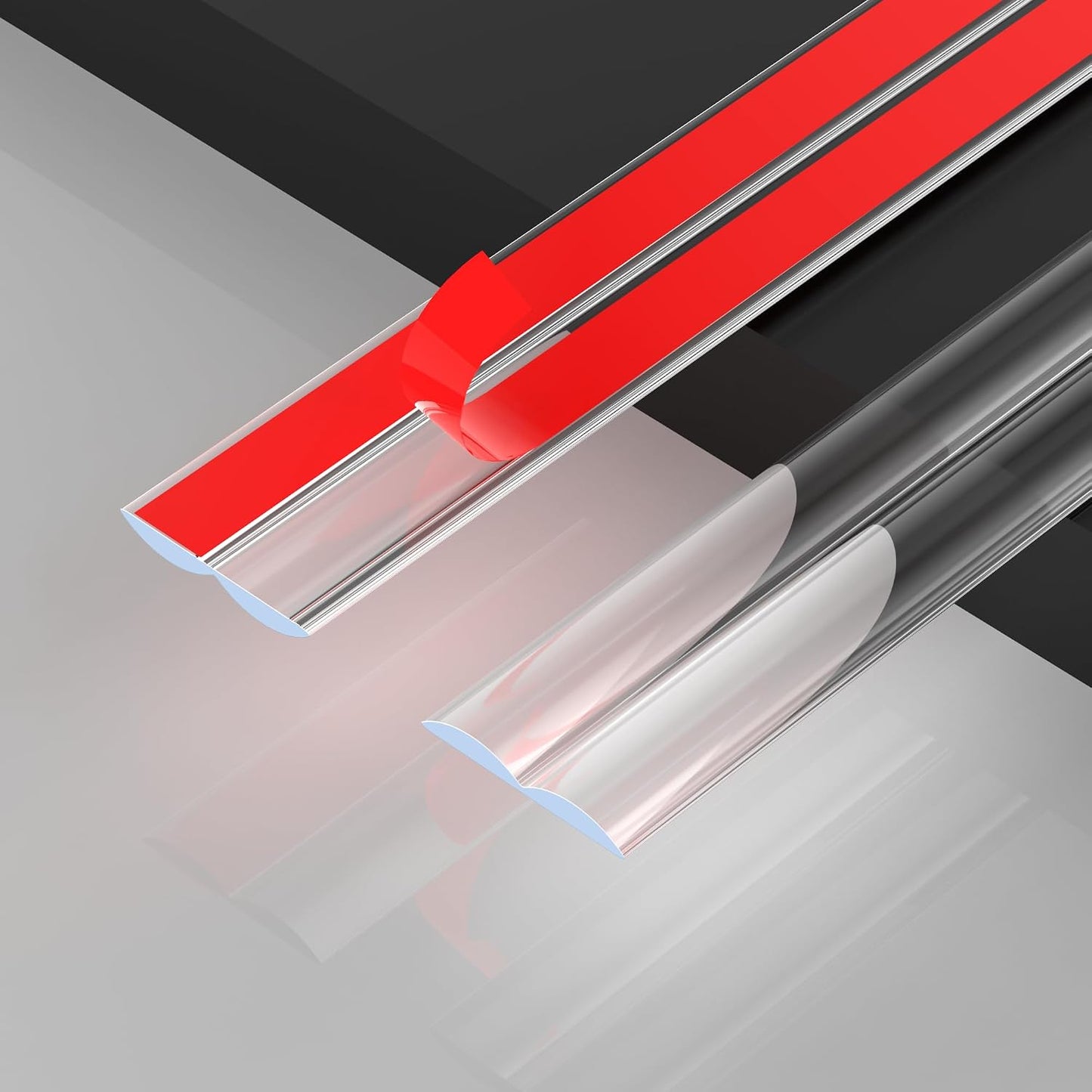 CHIDU Clear Wall Corner Protector Edge Guard, Peel and Stick Self Adhesive Flexible Inside & Outside Corner Molding Trim Strip for Wall Edge Ceiling Countertop Furniture Door Tables, 0.8IN x 3.2FT
