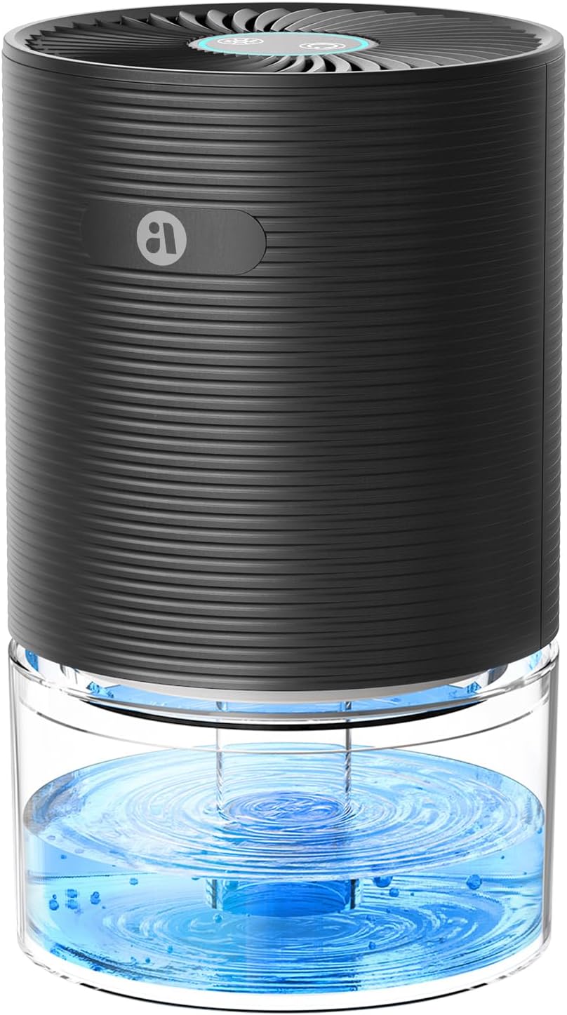 Small Dehumidifiers for Bathroom, Bedroom, Dorm Room, Home, RV, Closet, Wardrobe, Office, Portable Dehumidifier with Auto Shut Off, Auto Defrost, Colorful Light, Ultra Quiet, Energy Saving, 35 OZ
