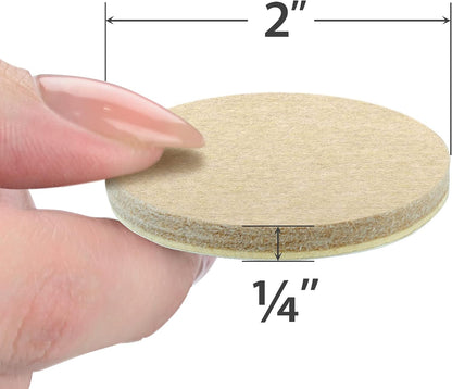 24 Heavy-Duty Felt Furniture Pads 1” 1/4” Thick X-Protector! Square Felt Pads for Furniture Feet - The Best Felt Floor Protectors for Furniture to Prevent Scratches. Protect Your Hard Floor! (Brown)