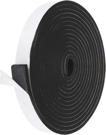 PATIKIL Weather Stripping Door Seal Strip, 3/8 Inch x 1/4 Inch x 32 Ft Self Adhesive Soundproof High Density Foam Tape Insulation for Door Window Air Conditioning, White - Colors B