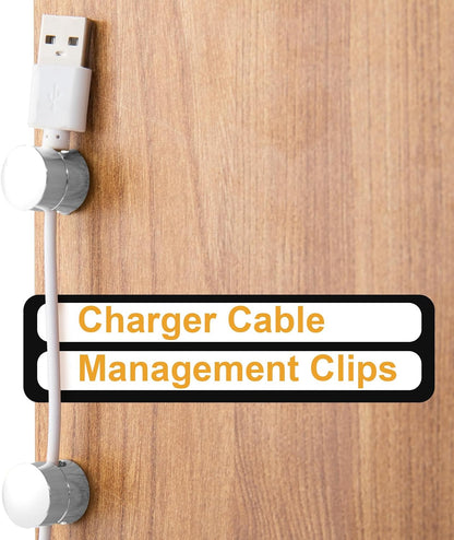 3pcs Cable Anchors for Desk, Adhesive Metal Cord Organizers, Adjustable 2-in-1 Cord Clips Charger Cable Management for Nightstand Office Home Desktop Wall- Gold & Copper & Black
