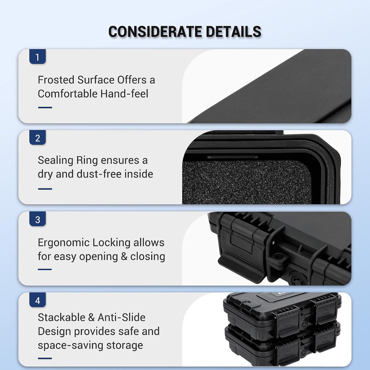 24 Slots CR2 CR123 CR123A Lithium Battery Organizer Case, IP67 Waterproof Hard Case for CR17345/CR16340/CR18350/CR15270(CR2) Explosionproof Batteries Storage Holder for Household Outdoor Camping