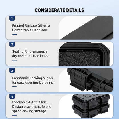 24 Slots CR2 CR123 CR123A Lithium Battery Organizer Case, IP67 Waterproof Hard Case for CR17345/CR16340/CR18350/CR15270(CR2) Explosionproof Batteries Storage Holder for Household Outdoor Camping