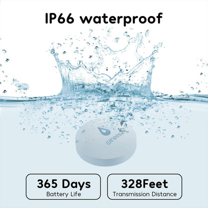 Winees WiFi Water Leak Detector for Home, 3 Pack Water Sensors with 100dB Adjustable Alarm, Leak Alert Email&SMS Notification, 200M Transmission for Basement, Bathroom, Laundry, IFTTT, 2.4G WiFi Only