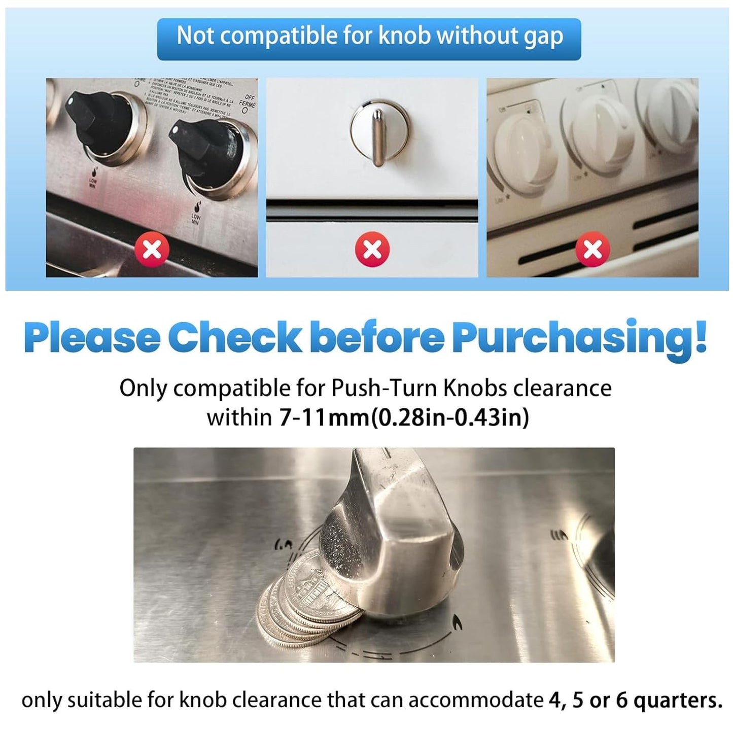 5-Pack Gas Stove Knob Locks for Child & Elder Safety, Secure Stove Knob Covers, Durable Oven Knob Locks, Prevent Accidental Touch (Black)