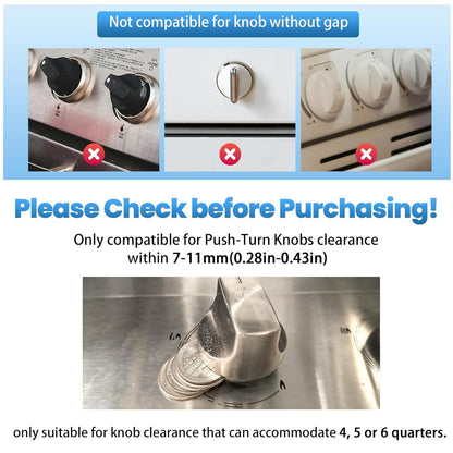 5-Pack Gas Stove Knob Locks for Child & Elder Safety, Secure Stove Knob Covers, Durable Oven Knob Locks, Prevent Accidental Touch (Black)