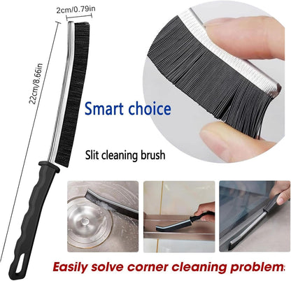 Crevice Cleaning Brush Set, Multi-Purpose Hard Bristle Brushes for Deep Cleaning Kitchen, Bathroom, Grout, Sink, Cup, Teapot, Bottle, Blender, Corners, Tight Spaces & More (12)
