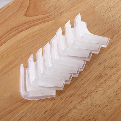 Silicone Clear Corner Protector Baby Proofing Furniture Guard, 4 Count | Food-Graded, Pre-Taped Adhesive, Flexible‌ Table Cabinets Counter Edge Bumper, Kids Child Safety Proof, 5/8" Depth
