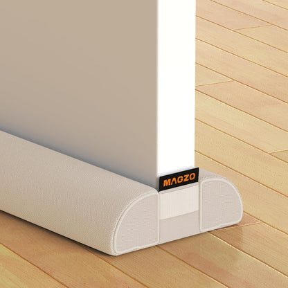 MAGZO Door Draft Stopper, 32 Inch Adjustable Under Door Gap Filler, Fits 26'' - 32'' Bottom Widths, Seals Gaps up to 1.7", Soundproof Sweep Blocks Air, Noise, Light, Dust- Grey