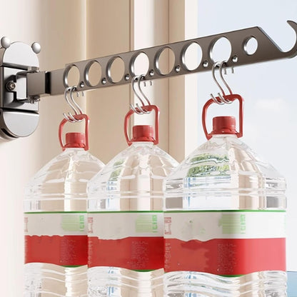 PANGBOER Strong Suction Cup Wall Mounted Drying Rack Multiple Rod Saving Laundry Organizers Easy to Use for Bathroom Balconies