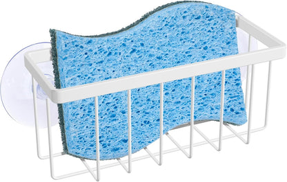 HLOOL Sponge Holder for Kitchen Sink, Kitchen Sink Sponge Holder,Sink Caddy,Dish Soap Holder （Mat Silver）