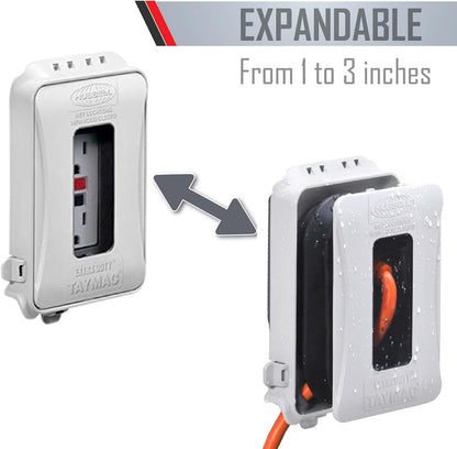 TAYMAC ML500W Single-Gang Mount 16-in-1 Flat Nonmetallic Weatherproof Vertical/Horizontal, 1-Pack, White
