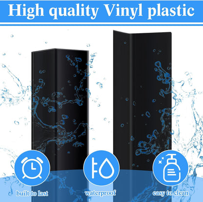 Sasylvia 10 Pcs Wall Corner Protector Guards, Vinyl 3/4 x 48 Inches Corner Trim Molding, Avoid Scratching Scuffs, Ease Install and Cleaning for Door Countertop Furniture Cabinet Protection, Clear