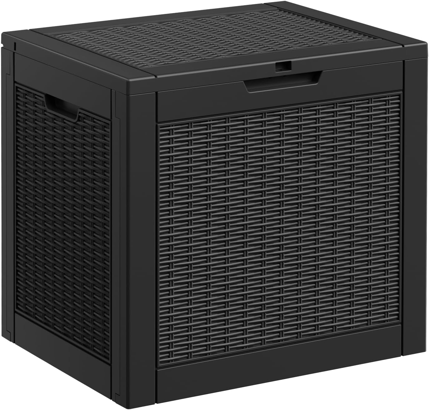 EasyUp 50 Gallon Outdoor Storage Box Waterproof Lockable Deck Boxes | UV Resistant Resin, for Garden Tools Cushions Patio Equipment, 300 lbs Capacity, Portable Design, Easy 16-Min Assembly