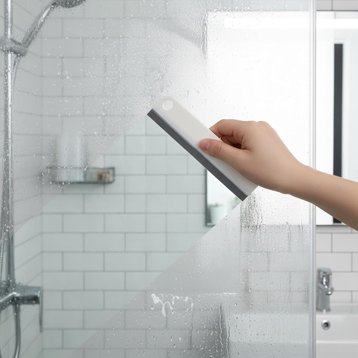 Small Rubber Squeegee for Sink, Multi-Purpose Kitchen Sink Squeegee | Window Scraper for Cleaning Glass,Shower Door, Mirrors, Countertop, Car Windshield