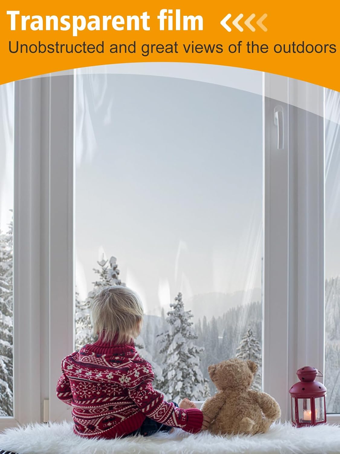Apipi Patio Door Window Insulation for Winter - 87 x 236 in Thicken Sealing Plastic for Winterizing, Clear Shrink Film Cover Kit with Double-Side Tape for Large Window/ Sliding Door/French Door