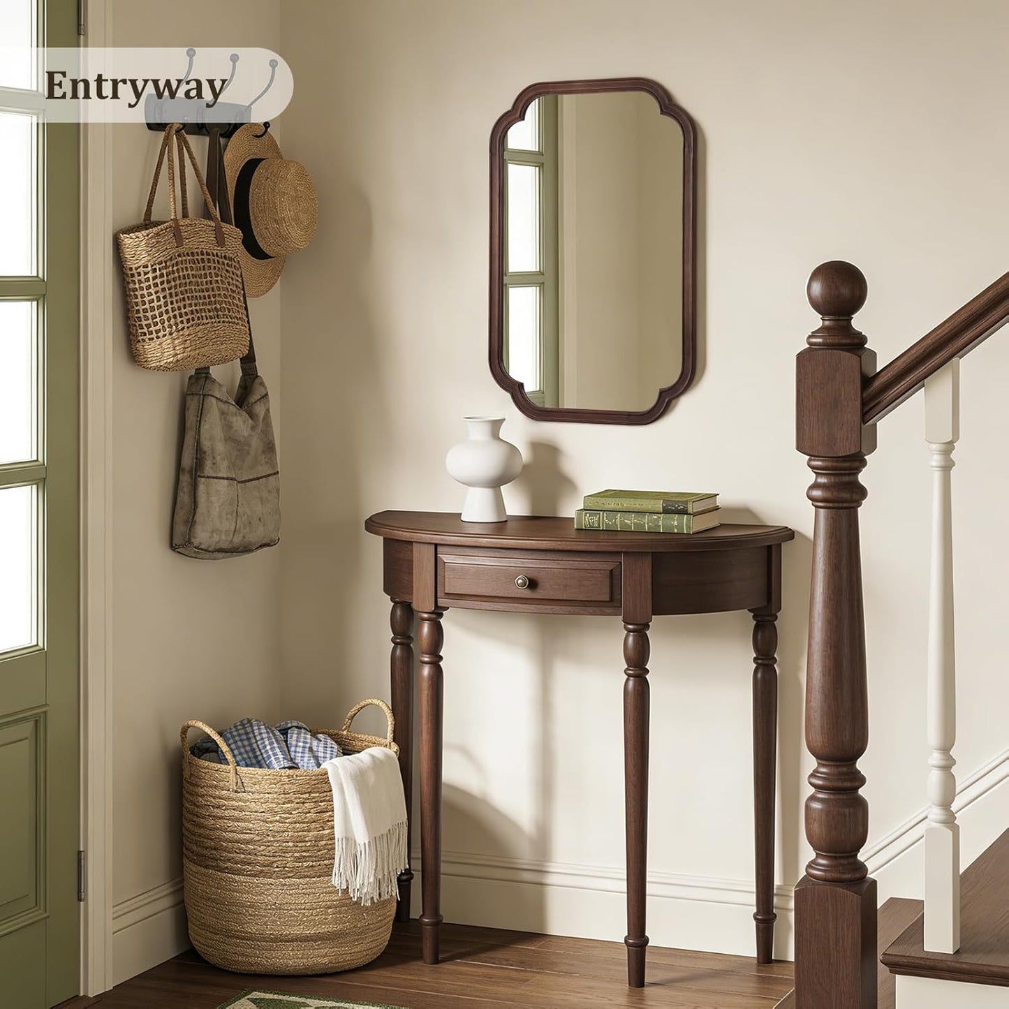 WallBeyond Full Length Mirror Wall Mounted 65"x22", Rustic Wooden Frame Floor Mirror, Large Full Body Mirror for Bedroom, Leaning or Hanging Against Wall, Natural