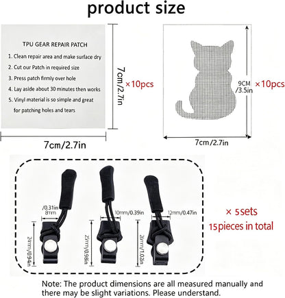 TPU Tent Repair Patches, Mesh Screen Repair Stickers, Practical Repair Kits | Self-Adhesive, Quick & Easy to Use, Ideal for Repairing Tents, Raincoats, Inflatables, Mosquito Nets & Window Screens