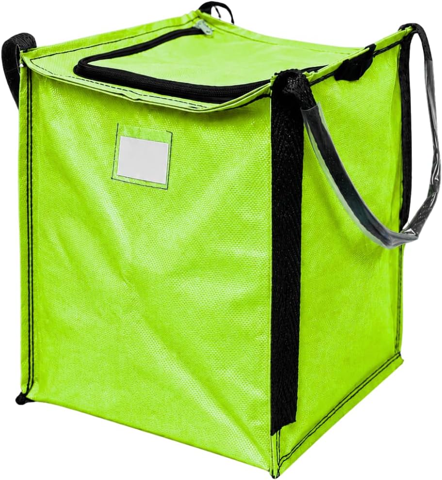 DURASACK XL 48-Gallon Zipper Top Heavy Duty Storage Tote Bags, Black | Rugged Woven Polypropylene Moving Bag, Reusable Self-Standing Design, Holds up to 500 Pounds