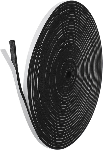 PATIKIL Weather Stripping Door Seal Strip, 3/8 Inch x 1/4 Inch x 32 Ft Self Adhesive Soundproof High Density Foam Tape Insulation for Door Window Air Conditioning, White - Colors B