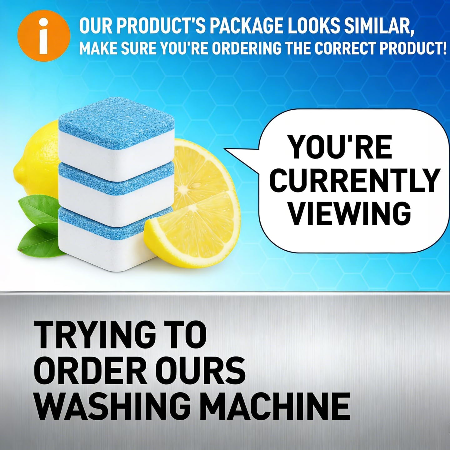 Heavy Duty Dishwasher Cleaner & Deodorizer Tablets, Descaler, Deep Cleaning, Natural Odor & Smell Remover, Calcium, Limescale, Hard Water Marks, Grease, Septic Safe Pods (12 Tabs 1 Yr Supply)