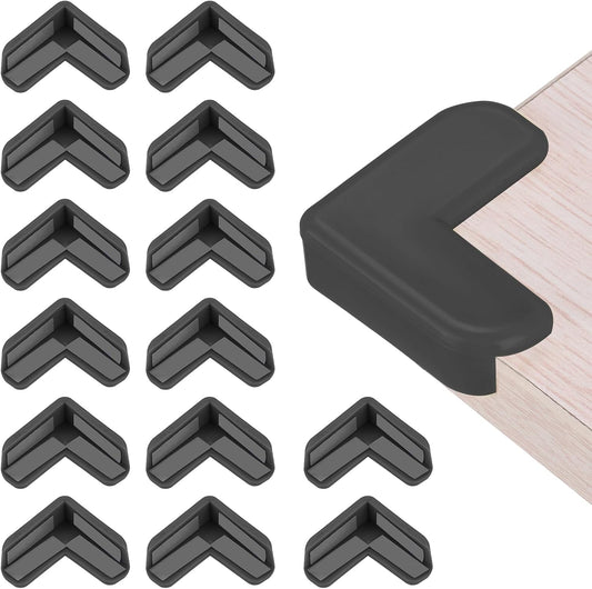 uxcell Corner Protectors, 16 Pcs Table Corner Protectors, Furniture Corner Guard and Edges Safety Bumpers for Table Edges and Sharp Corners (L-Shaped, Clear)