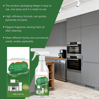 Zanvori Kitchen Cleaner, Multi-Purpose Enzyme Foam Cleaner, Powerful Multipurpose Kitchen Appliance Cleaner Spray, Heavy Duty Degreaser Stain Remove, for Household, Oven, Stove, Range Hood (1pc)