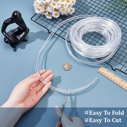 19.69ft Silicone U Channel Edge Trim Clear Door Seal Strip U Shape Silicone Weather Stripping Metal Edge Guard Protector Fit 3/32" for Sheet Metal Car Doors Hatches Table Corners