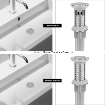 Bathroom Sink Drain,2 Pack Matte Black Drain Stopper Without Overflow,Small Cap Pop Up Drain Assembly with Detachable Strainer Basket,Built-in Anti-Clogging, Stainless Steel Nut