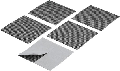 M-D Building Products 14173 3 in. x 3 in. Fiberglass Charcoal Self-Adhesive Screen Repair Patches 5pc