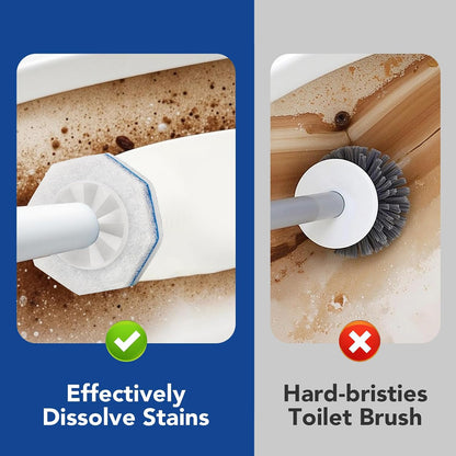 50 Count Toilet Wand Refills for Clorox, 5X Cleaning Power Toilet Bowl Wand Refills - No Falling Apart, Easy and Effective Bathroom Cleaning