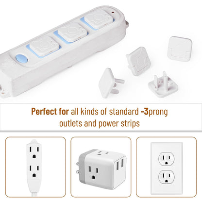 Bates Outlet Covers - Baby Proofing, 10 Pack, 3 Prongs, Child Proof