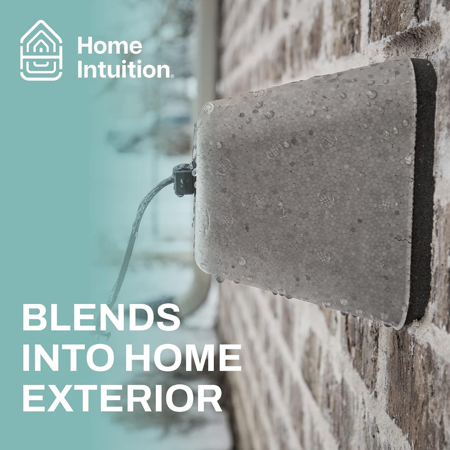 Home Intuition Outdoor Foam Faucet Covers for Winter Freeze Protection, 2 Pack