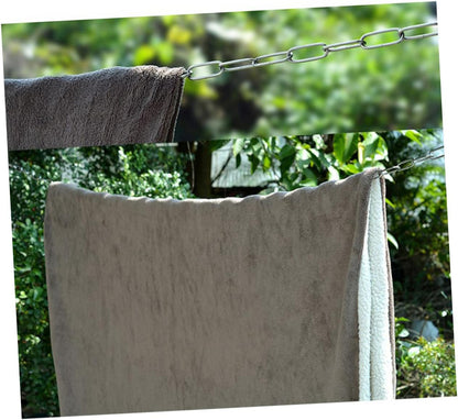 Stainless Steel Clothes Drying Chain Hooks Drying Rack Portable Hangers Clips Dryer Camping Home Use