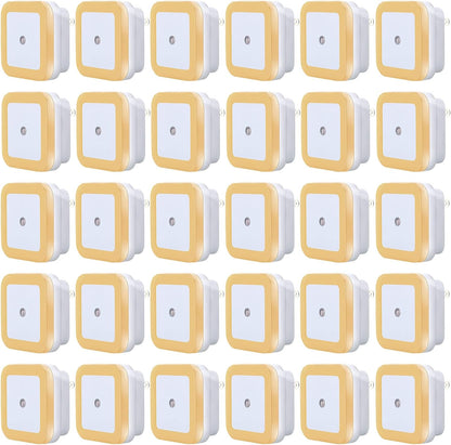 Tuanse 48 Pack LED Night Lights Plug into Wall Smart Sensor Sensor Automatic Night Lamp Nightlights Accessories for Bedroom Bathroom Toilet Stairs Kitchen Hallway(White)
