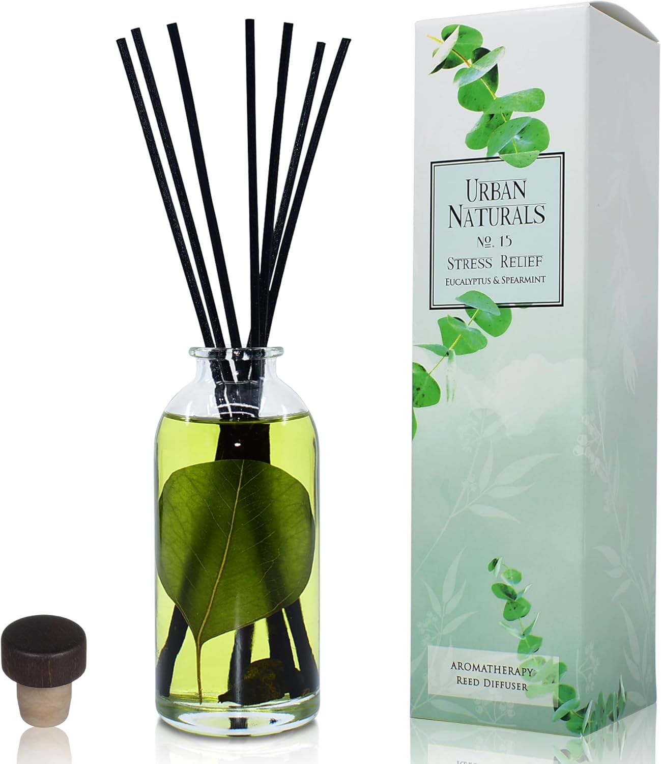Urban Naturals Smoked Vanilla Reed Diffuser Set with Vanilla Bean, Sandalwood & Leather | Made in the USA - Colors B