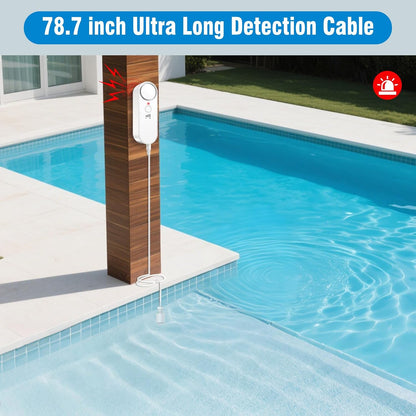 DAYTECH Water Level Sensor, 100 dB High or Low Sump Pump Alarm, 79in Cable | Battery powered, no WiFi required, adjustable volume, low battery reminder, tanks, aquariums, pools and cisterns