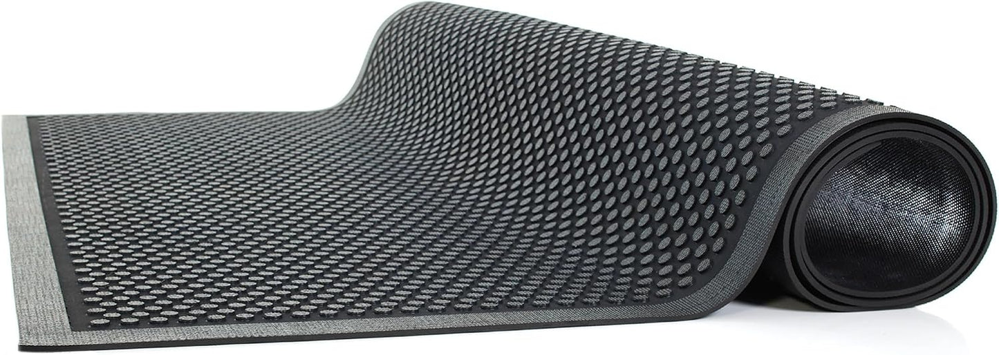 Guardian Easy Step Scraper 2X3 (23in x 35in) Indoor/Outdoor, Heavy-Duty, Solid Rubber Floor Mat,Black