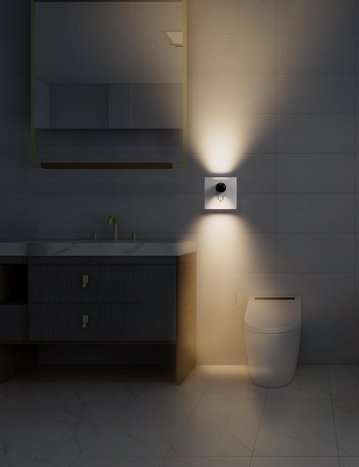 TSEXES Plug-in LED Night Lights,Dusk to Dawn Sensor,2700K,Bedroom, Hallway, Bedroom,Kitchen, Stairways, Non-Dimmable,6 Pack