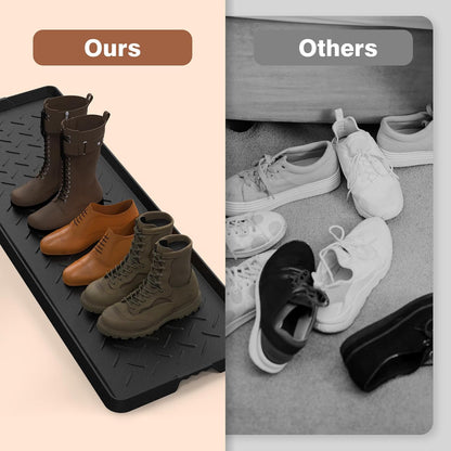 Heavy Duty Boot Trays Natural Rubber Shoe Mat Tray for Entryway with Shoes Brush Large Boot mat Tray Multi-Purpose for Indoor or Outdoor