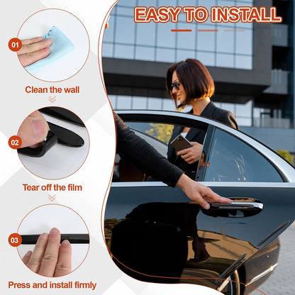PATIKIL Bumper Guard Strip, 8 Pcs Anti-Collision Patch Anti-Scratch Rear Bumper Protector Trim Self Adhesive Car Side Door Edge Sticker for SUV Pickup Truck, Clear