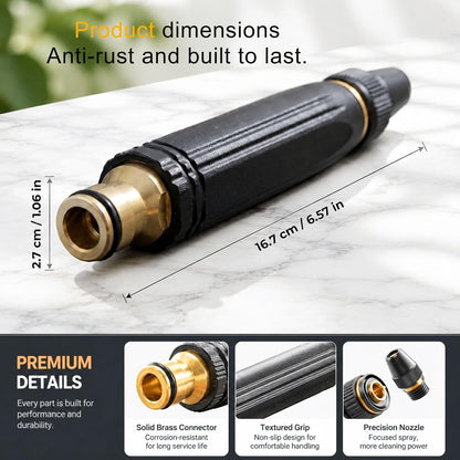 2026 New Heavy Duty Adjustable Twist Hose Nozzle Jet Nozzle | High Pressure Hose Nozzle& 3/4" GHT Adapters Instant Garden Hose Fit, for Car Wash Driveway Cleaning Garden Watering