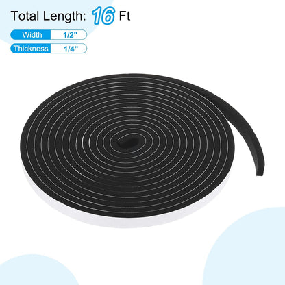 PATIKIL Weather Stripping Door Seal Strip, 3/8 Inch x 1/4 Inch x 32 Ft Self Adhesive Soundproof High Density Foam Tape Insulation for Door Window Air Conditioning, White - Colors A