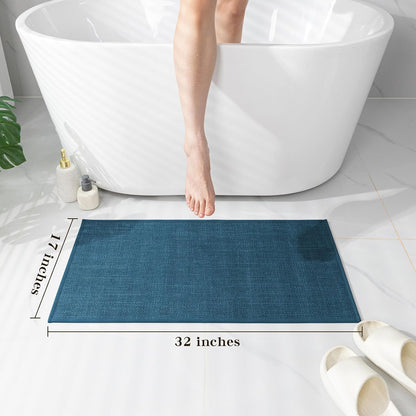 chakme Bathroom Rugs Mat 24x17, Ultra Thin Non Slip Bath Mat Small Quick Dry Absorbent Bath Mat for Bathroom Floor, (Dark Beige, 24"x17")