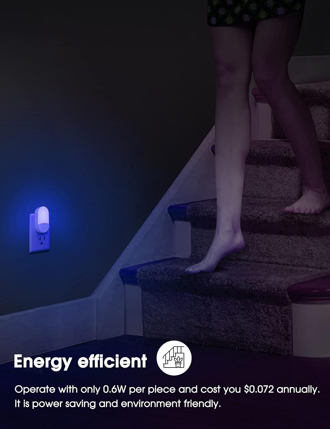 L LOHAS LED Night Lights Plug into Wall, [2 Pack] LED Dimmable Night Light with Light Sensors, 30/60LM Adjustable Brightness Nightlights, Soft White 3000K Automatic Night Light for Kid, Hallway