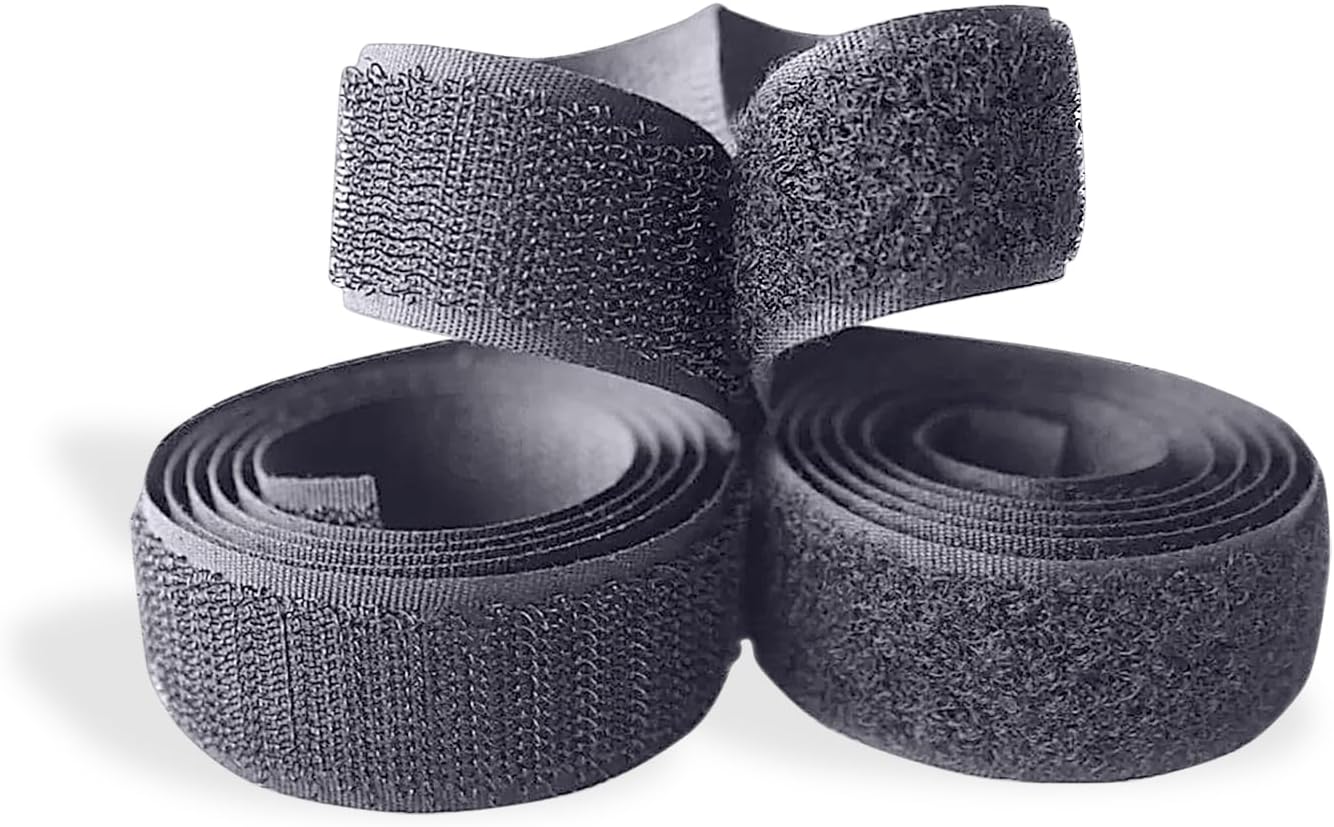 1 inch Black Hook and Loop Tape 1 Yd Self Adhesive Tape Sticky Back Heavy Duty Fastener Ideal for Window Fixing Net Carpets DIY Project Handmade Craft Home Office