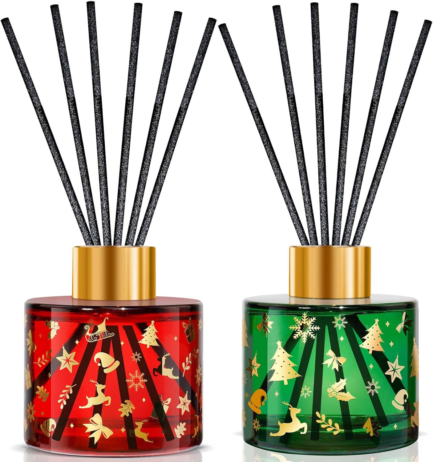STRN Reed Diffuser Sets, Lavender Scented Oil Diffuser, Fragrance Reed Diffuser with 24 Sticks, 6.8 Fl.oz (200ml), 4 Scents Long-Lasting Air Freshener for Bedroom Bathroom Home Décor