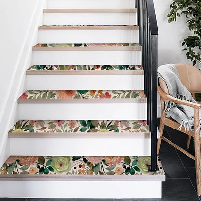 Simon&Siff Floral Peel and Stick Wallpaper, 17.3" x 120" Self Adhesive Wallpaper Boho Flower Kitchen Cabinets Furniture Decorative Renter Friendly Wall Paper