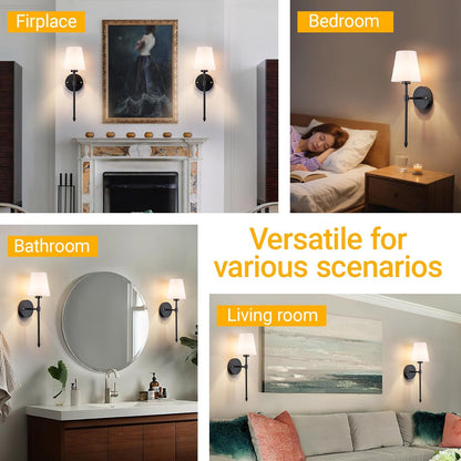 Nekhung Battery Operated Wall Sconces Set of Two, Wireless Battery Wall Light with 10000mAh RGB Dimmable Magnetic Bulb and Remote, Rechargeable Sconce Wall Decor for Bedroom Living Room Hallway